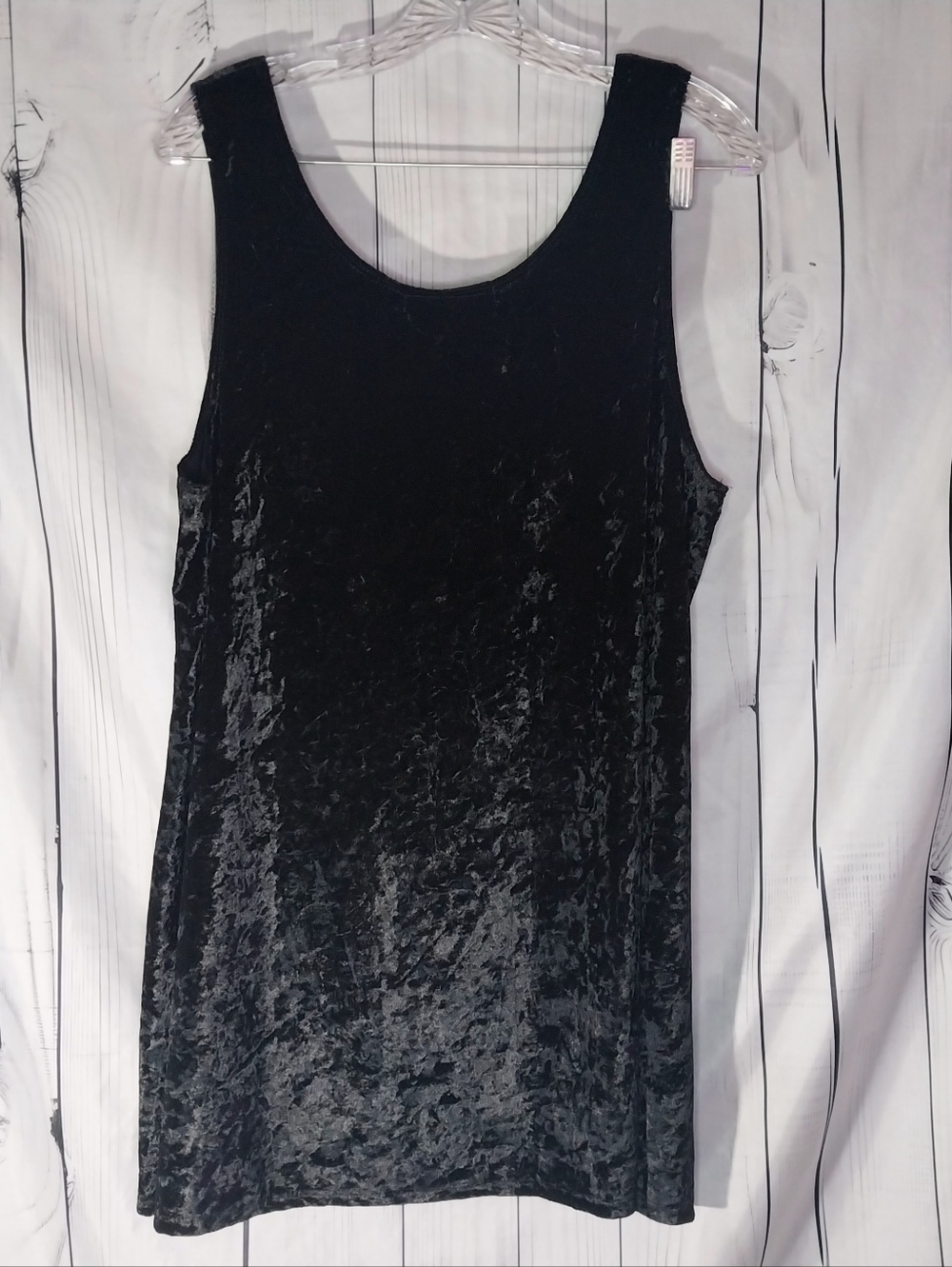 Origami By Vivien Black Crushed Velvet Boho Whimsigoth Top - Picture 7 of 9